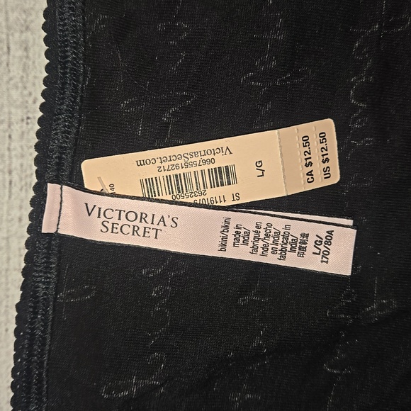 Victoria's Secret Bikini Panties Set Black/Pink Size L NWT - Picture 4 of 9